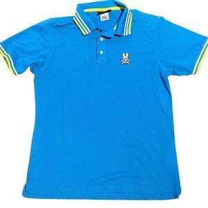 Psycho Bunny Mens Woburn Sports Polo Mineral Blue